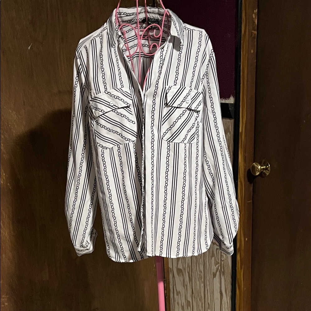 Striped Button-Up Shirt
